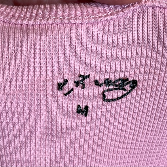 ED HARDY Retro Flash Rib Tank Dress Pink tattoo print size medium Y2K casual - Picture 6 of 7